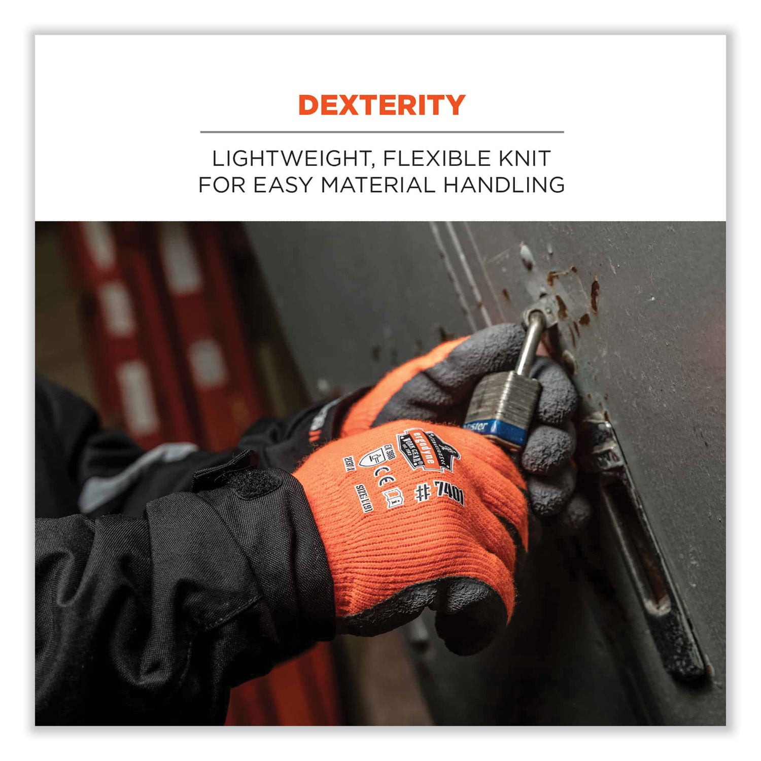 ProFlex 7401-CASE Coated Lightweight Winter Gloves, Orange, X-Large, 144 Pairs/Carton, Ships in 1-3 Business Days
