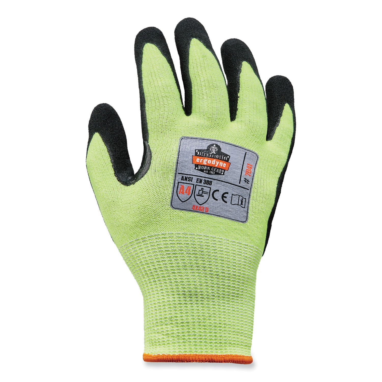 ProFlex 7041 ANSI A4 Nitrile-Coated CR Gloves, Lime, X-Large, Pair, Ships in 1-3 Business Days