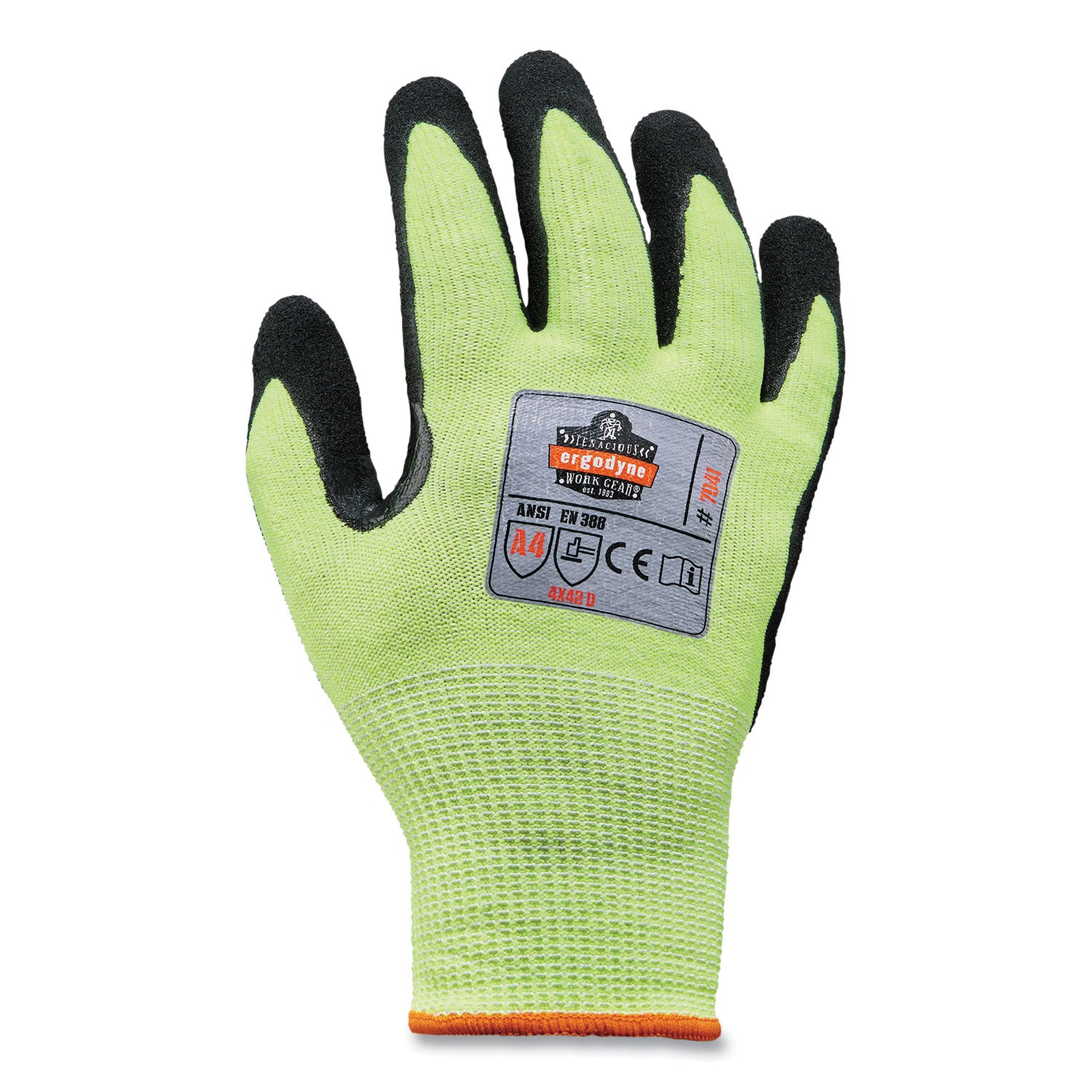 ProFlex 7041-CASE ANSI A4 Nitrile Coated CR Gloves, Lime, Small, 144 Pairs/Carton, Ships in 1-3 Business Days