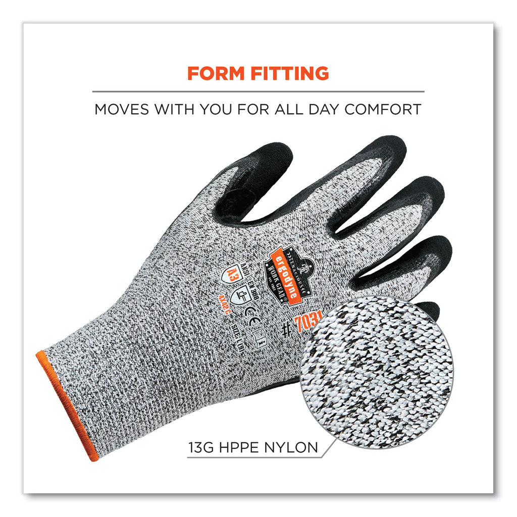 ProFlex 7031 ANSI A3 Nitrile-Coated CR Gloves, Gray, 2X-Large, Pair, Ships in 1-3 Business Days