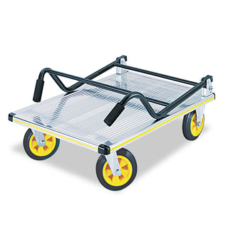 Stow-Away Platform Truck, 1,000 lb Capacity, 24 x 39 x 40, Aluminum/Black - 