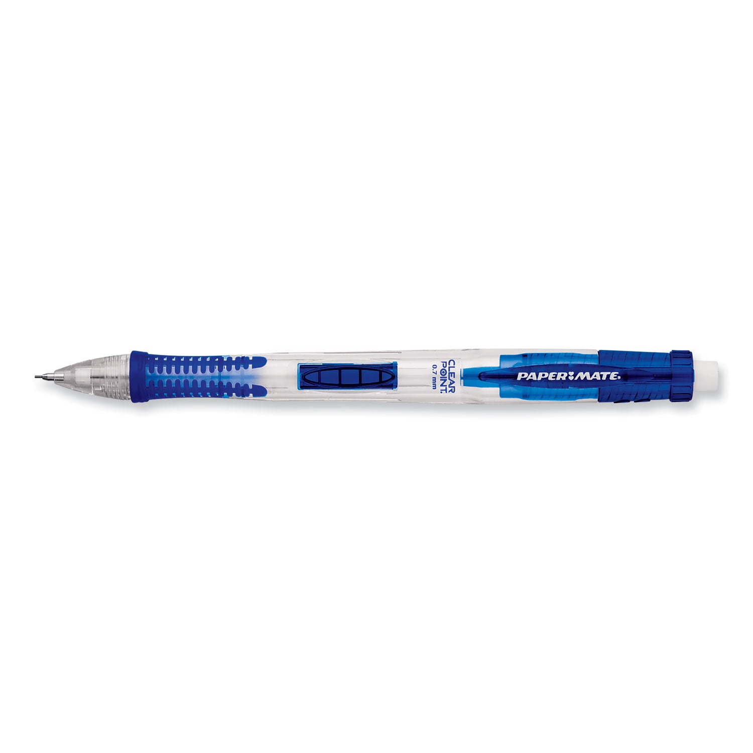 Clear Point Mechanical Pencil, 0.7 mm, HB (#2), Black Lead, Blue Barrel - 