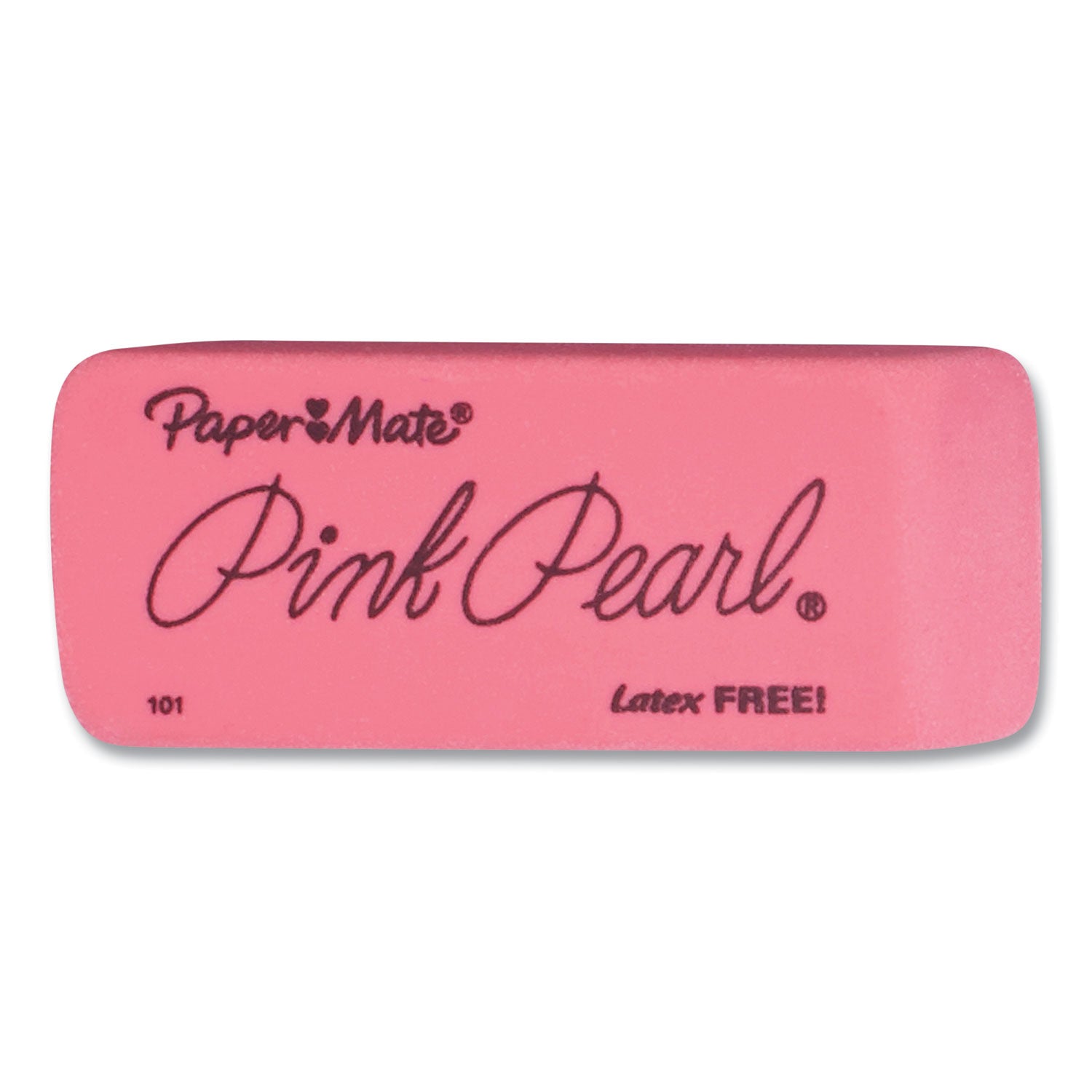 Pink Pearl Eraser, For Pencil Marks, Rectangular Block, Large, Pink, 3/Pack - 