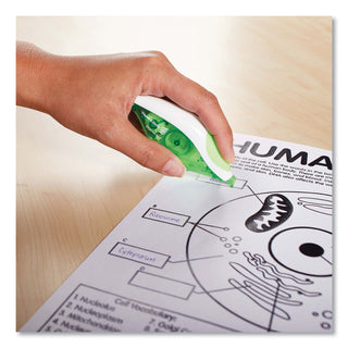Paper Mate DryLine Grip Correction Tape - 0.20" Width x 27.80 ft LengthGreen, White, Transparent Dispenser - Smooth, Mess-free, Swivel Tip, Ergonomic, Tear Resistant - 2 / Pack - White