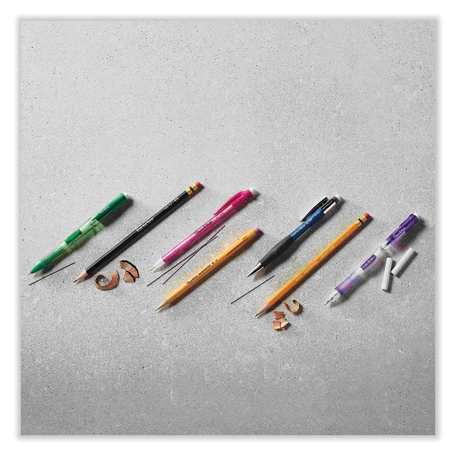ComfortMate Ultra Pencil Starter Set, 0.7 mm, HB (#2), Black Lead, Assorted Barrel Colors, 2/Pack