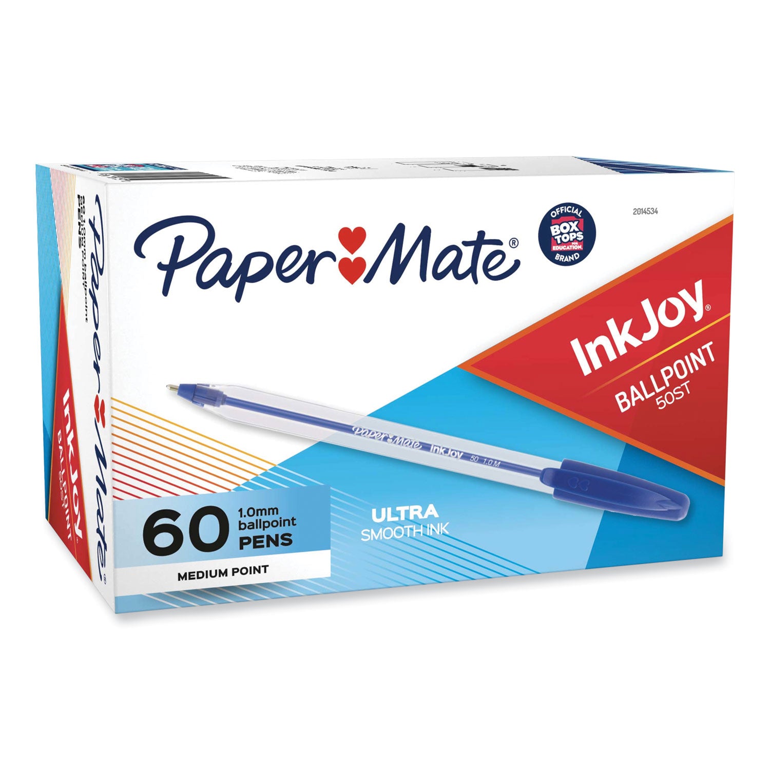 inkjoy-50st-ballpoint-pen-stick-medium-1-mm-blue-ink-clear-barrel-60-pack_pap2014534 - 4