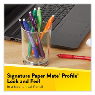 Profile Mechanical Pencils, 0.7 mm, HB (#2), Black Lead, Black Barrel, Dozen