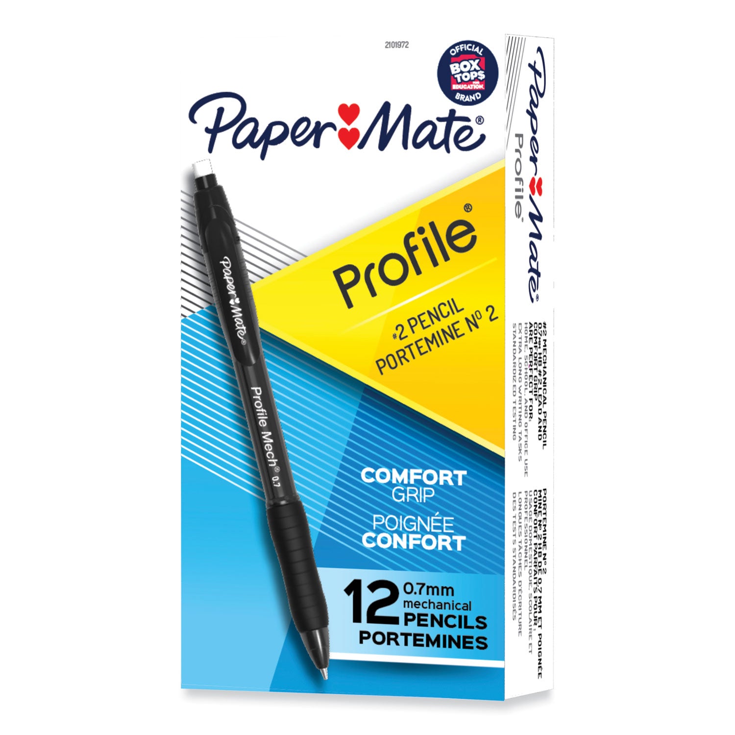 profile-mechanical-pencils-07-mm-hb-#2-black-lead-black-barrel-dozen_pap2101972 - 1