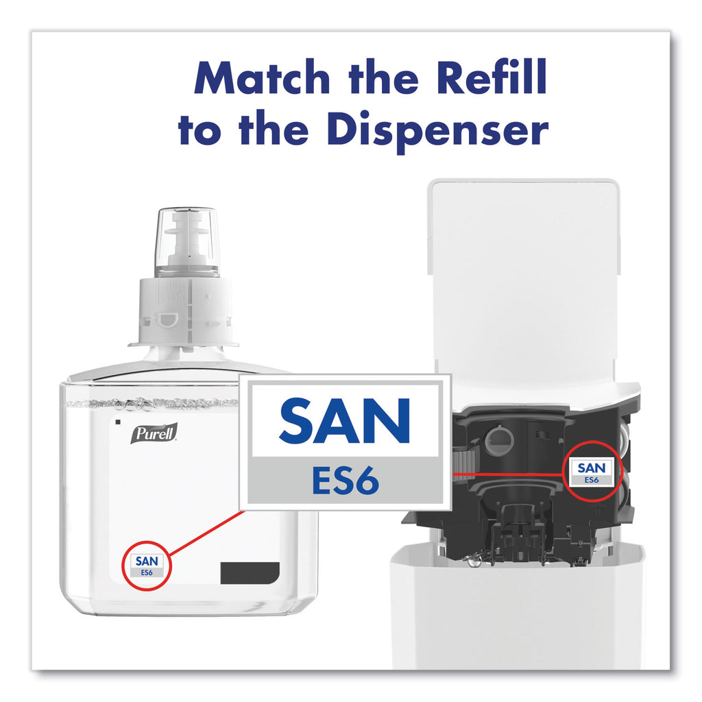 ES6 Touch Free Hand Sanitizer Dispenser, 1,200 mL, 5.25 x 8.56 x 12.13, White