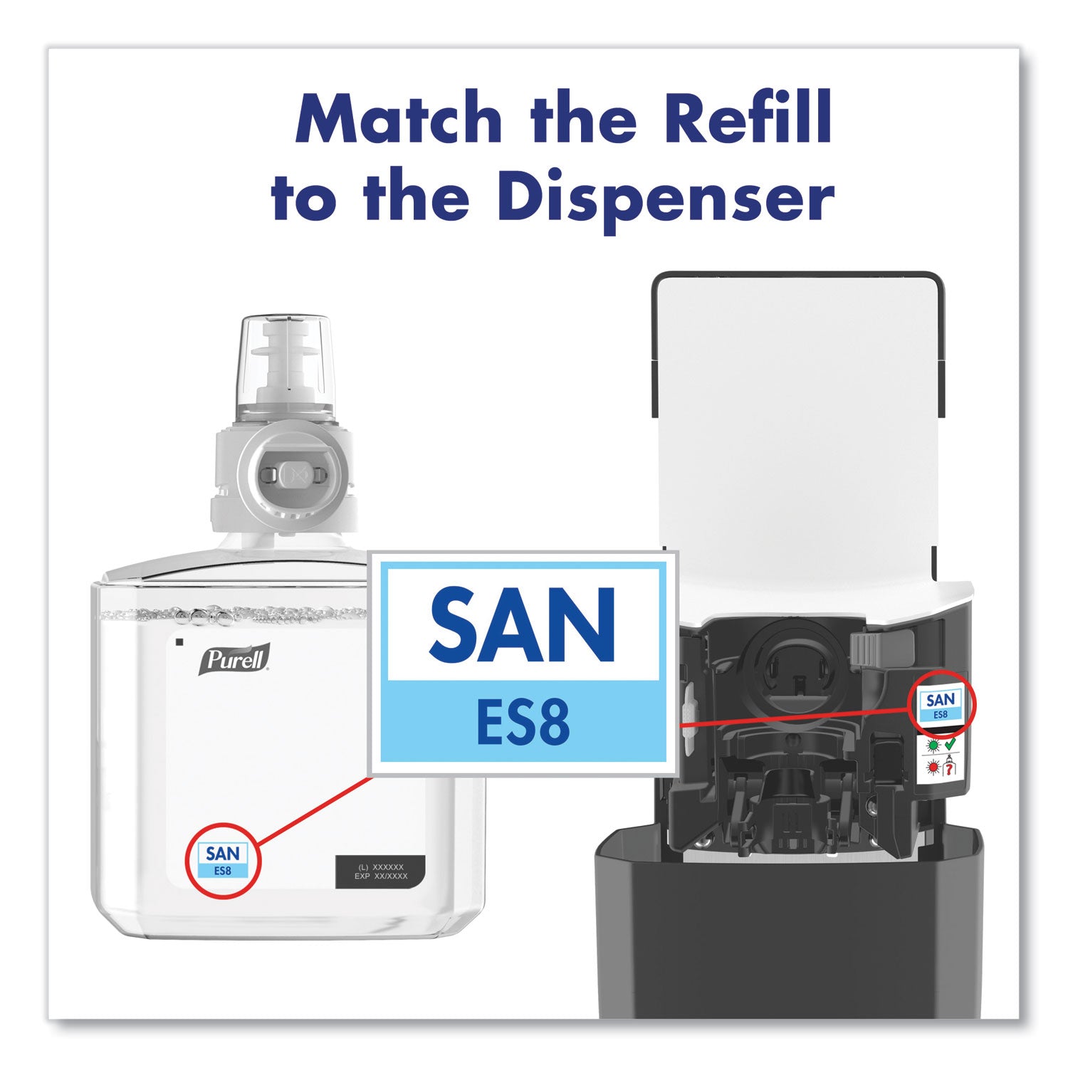 ES8 Touch Free Hand Sanitizer Dispenser, 1,200 mL, 5.25 x 8.56 x 12.13, Graphite