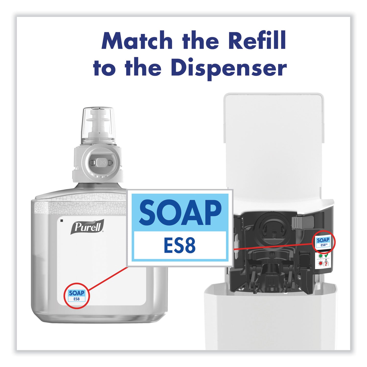ES8 Soap Touch-Free Dispenser, 1,200 mL, 5.25 x 8.8 x 12.13, White