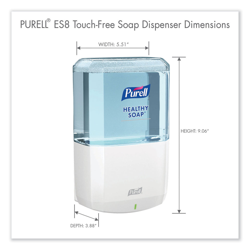 ES8 Soap Touch-Free Dispenser, 1,200 mL, 5.25 x 8.8 x 12.13, White