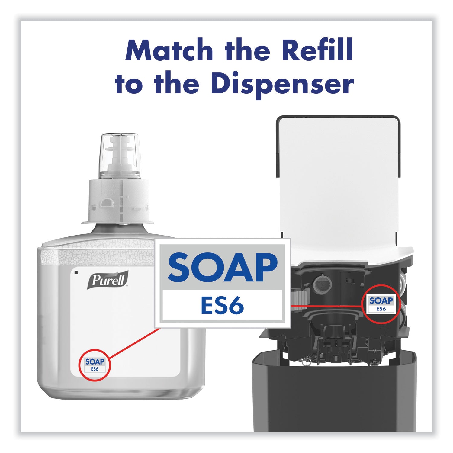 ES6 Soap Touch-Free Dispenser, 1,200 mL, 5.25 x 8.8 x 12.13, Graphite