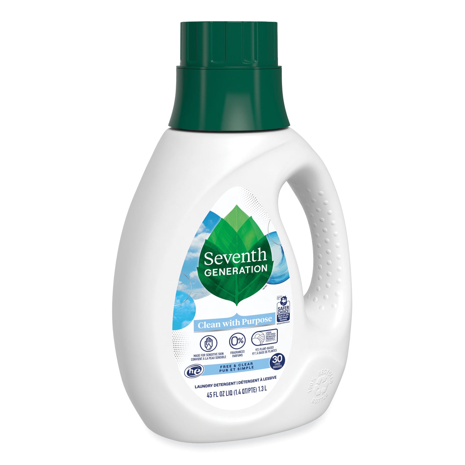 natural-liquid-laundry-detergent-fragrance-free-45-oz-bottle-6-carton_sev45066ct - 2