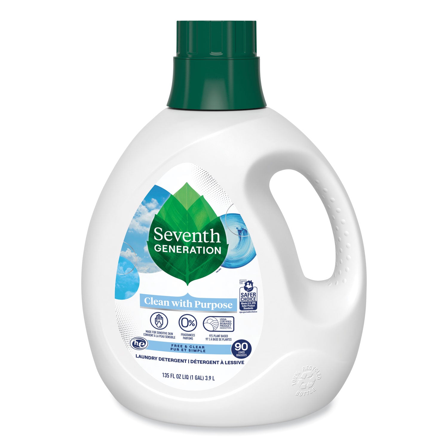 natural-liquid-laundry-detergent-fragrance-free-135-oz-bottle-4-carton_sev45065ct - 3