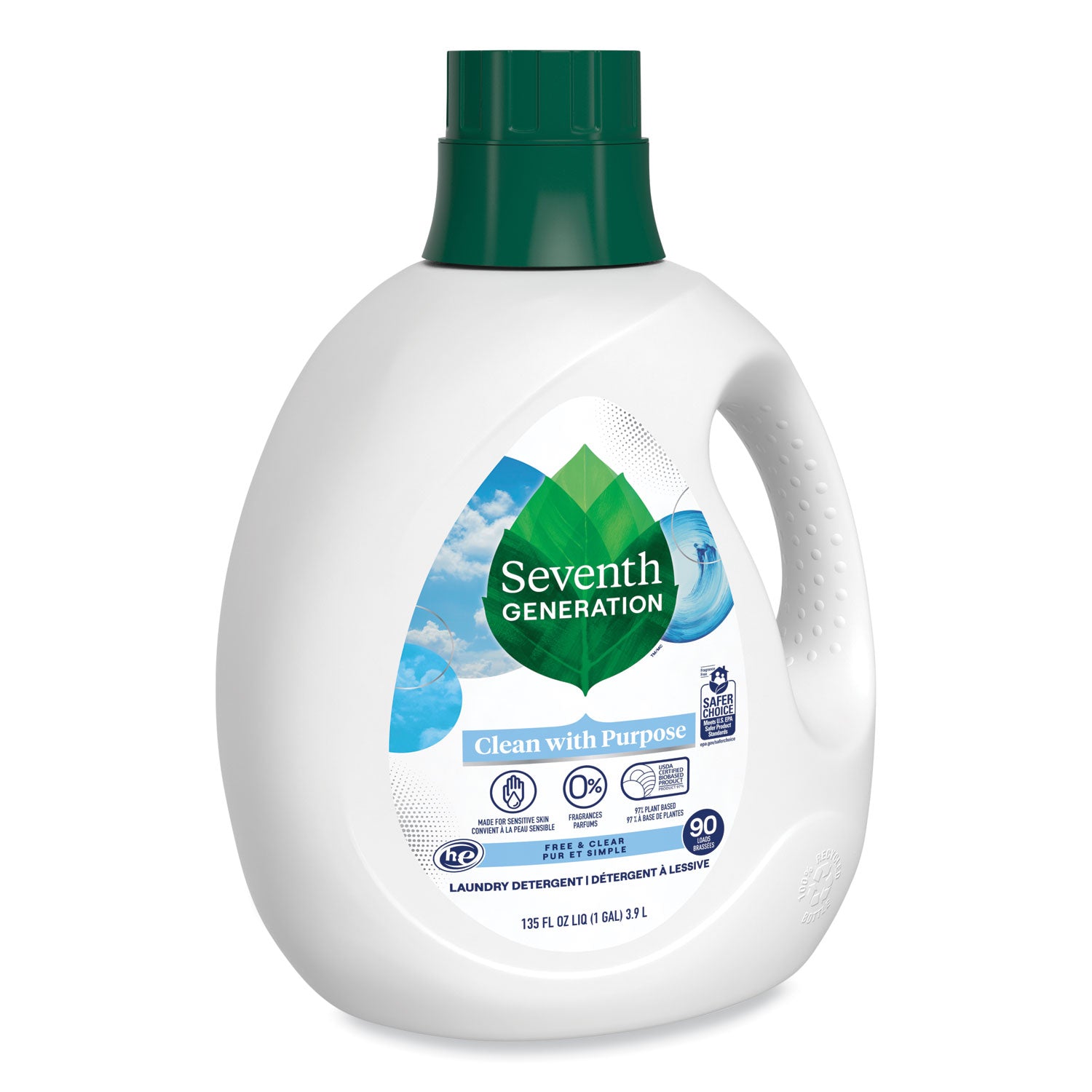 natural-liquid-laundry-detergent-fragrance-free-135-oz-bottle-4-carton_sev45065ct - 4