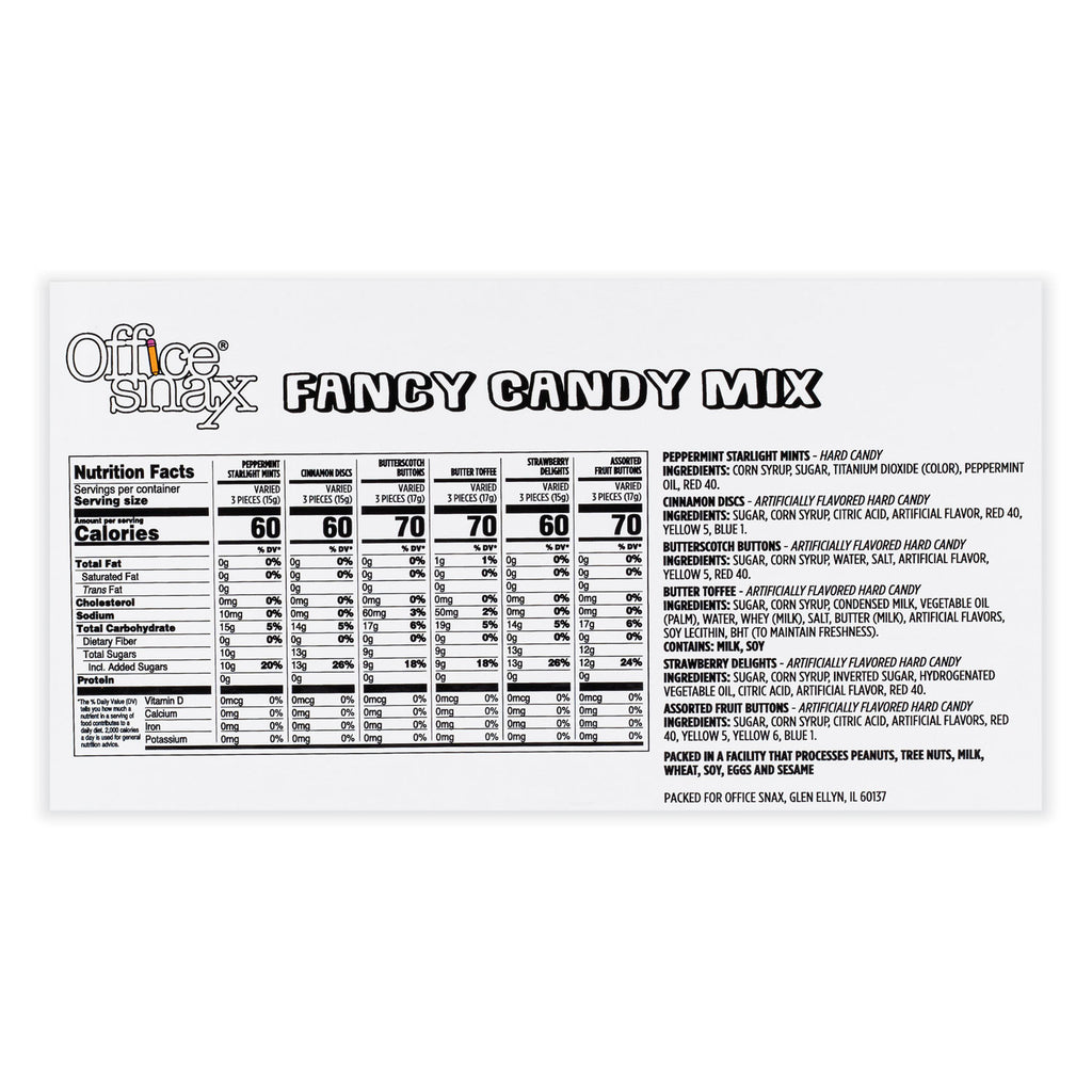 Candy Assortments, Fancy Candy Mix, 1 lb Bag