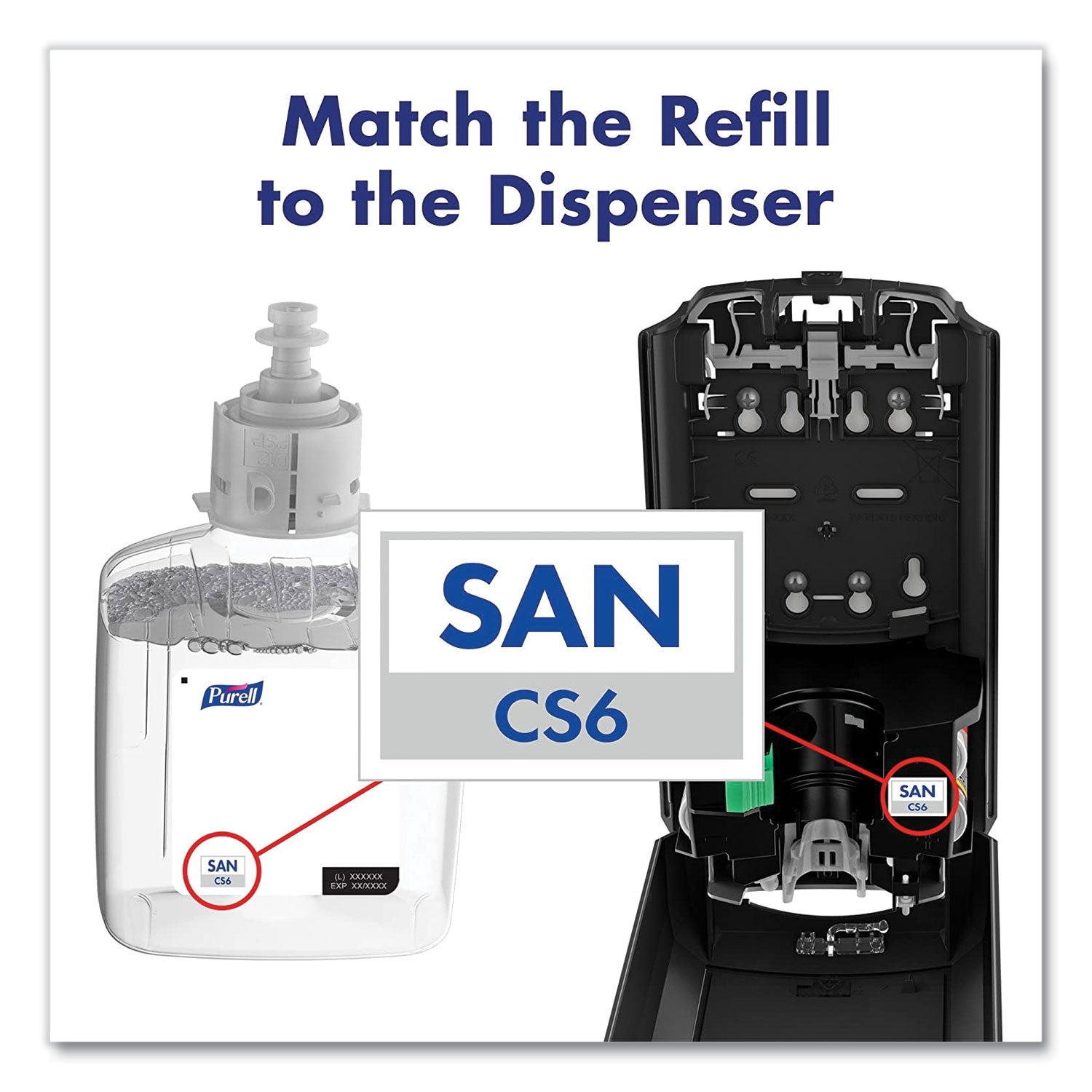 CS6 Hand Sanitizer Dispenser, 1,200 mL, 5.79 x 3.93 x 15.64, Graphite