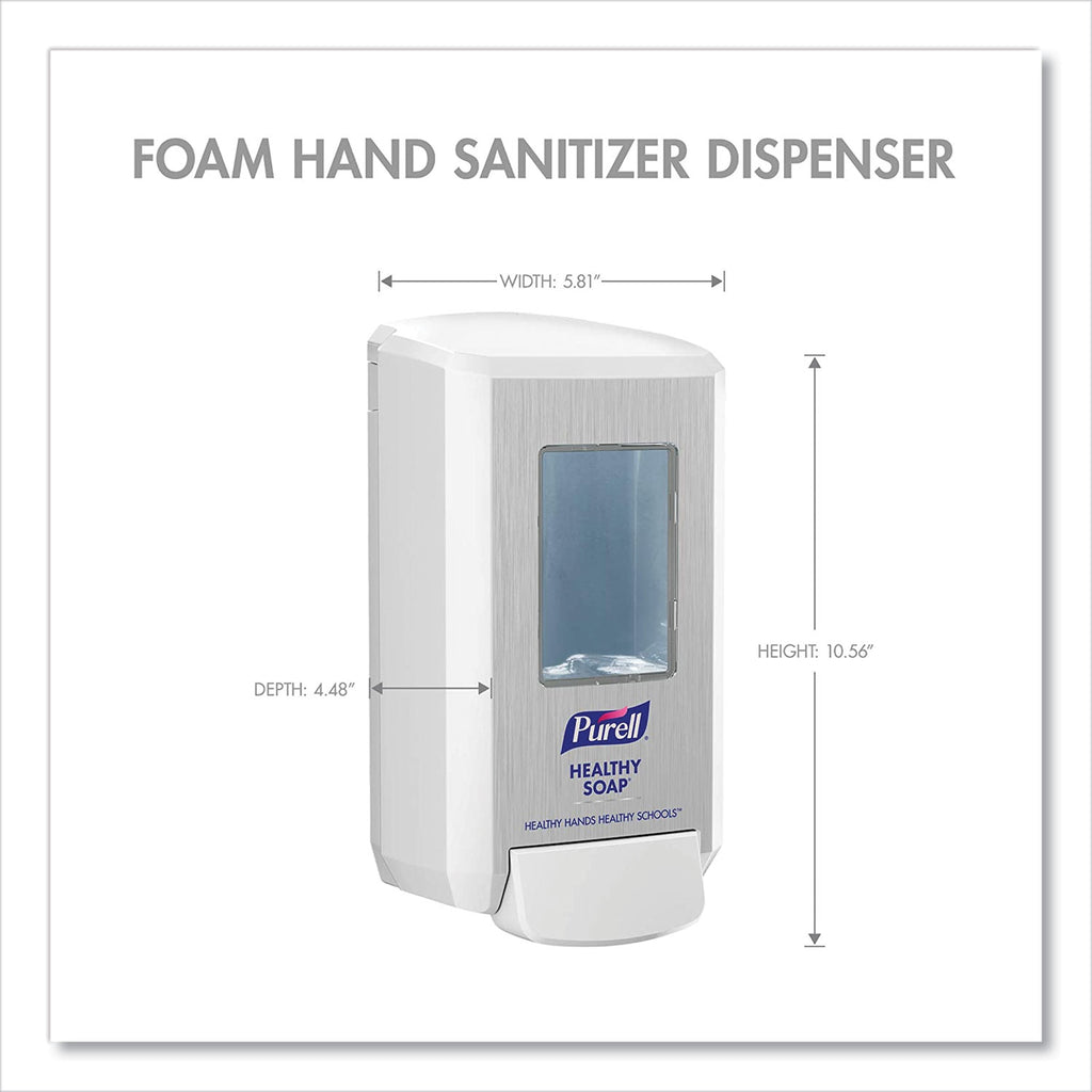 CS4 Soap Push-Style Dispenser, 1,250 mL, 4.88 x 8.8 x 11.38, White