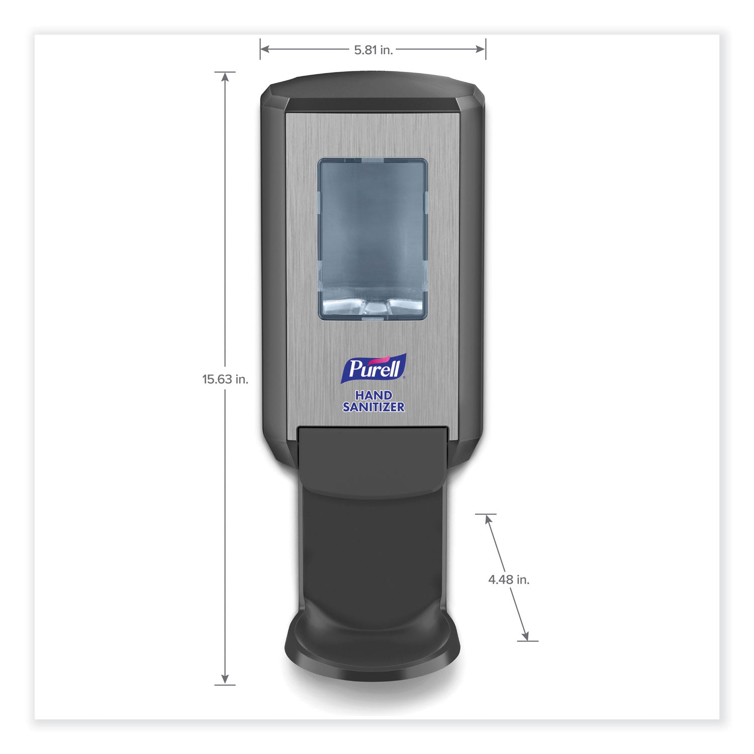 CS4 Hand Sanitizer Dispenser, 1,200 mL, 4.88 x 8.19 x 11.38, Graphite
