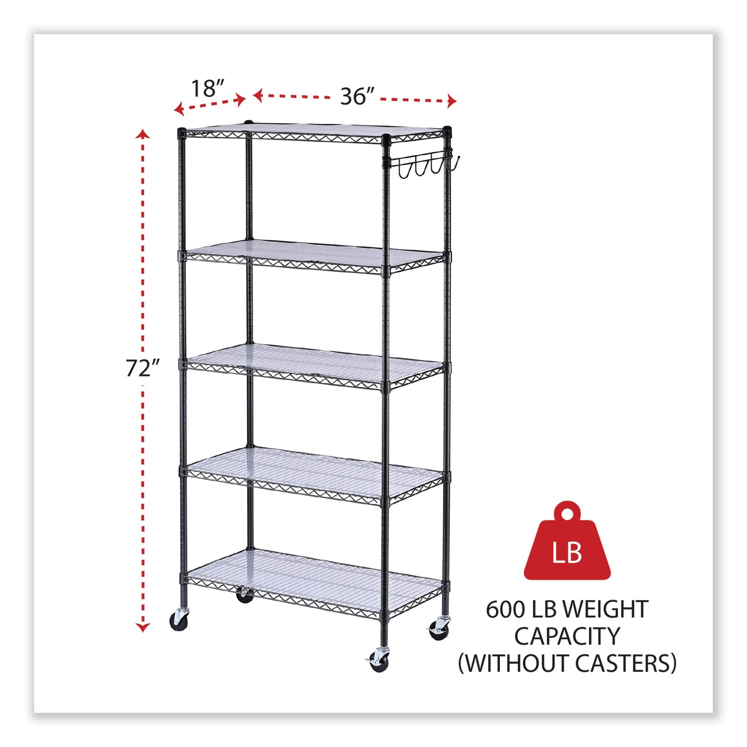 5-shelf-wire-shelving-kit-with-casters-and-shelf-liners-36w-x-18d-x-72h-black-anthracite_alesw653618ba - 2