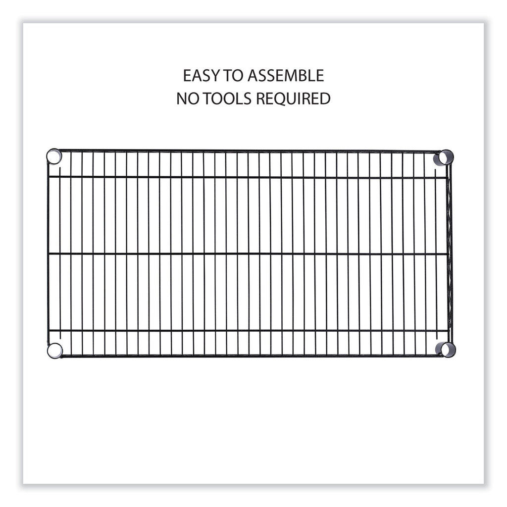 5-Shelf Wire Shelving Kit with Casters and Shelf Liners, 36w x 18d x 72h, Black Anthracite