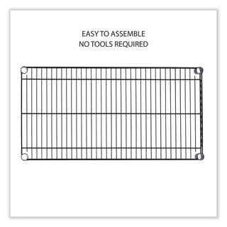 5-Shelf Wire Shelving Kit with Casters and Shelf Liners, 36w x 18d x 72h, Black Anthracite