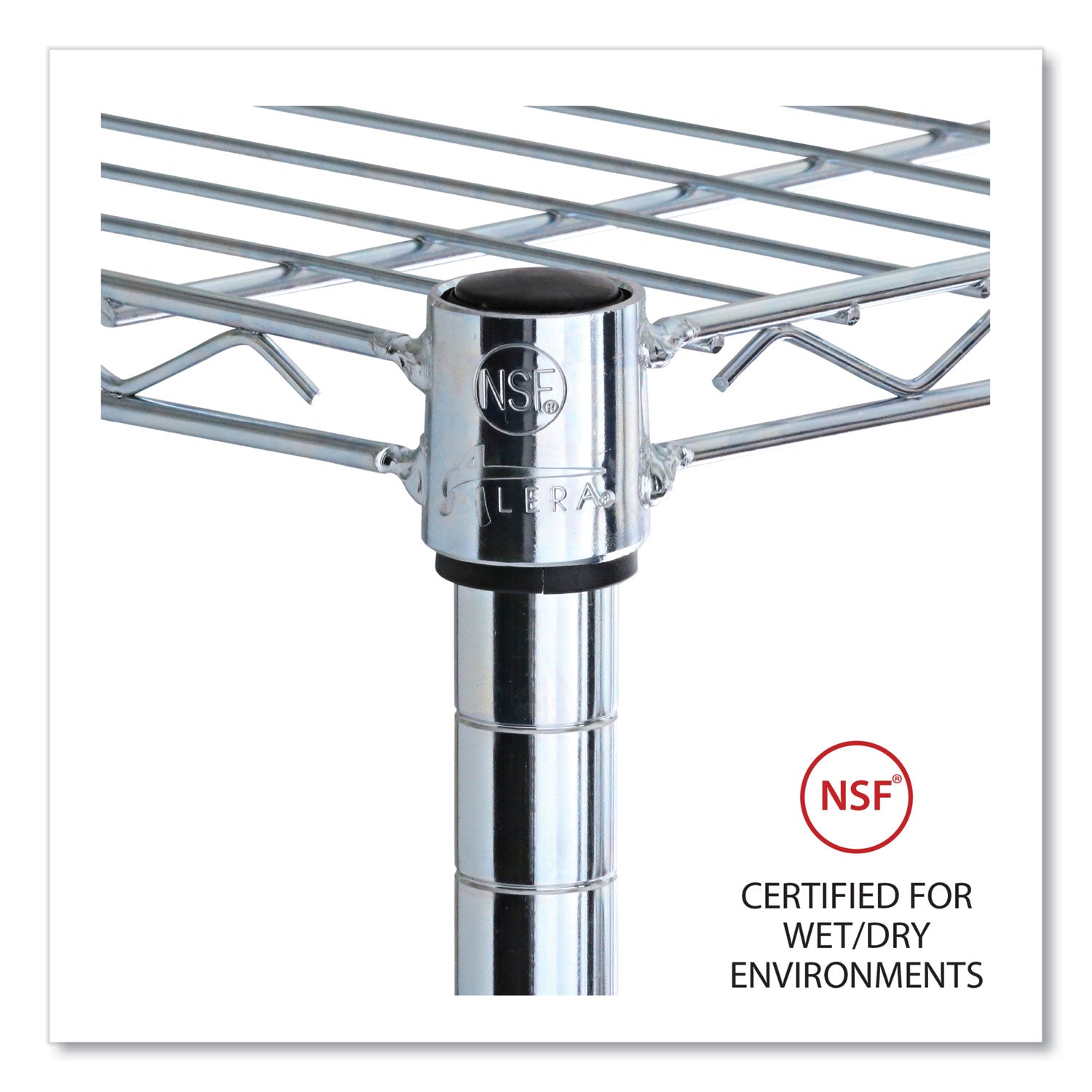 5-Shelf Wire Shelving Kit with Casters and Shelf Liners, 36w x 18d x 72h, Silver