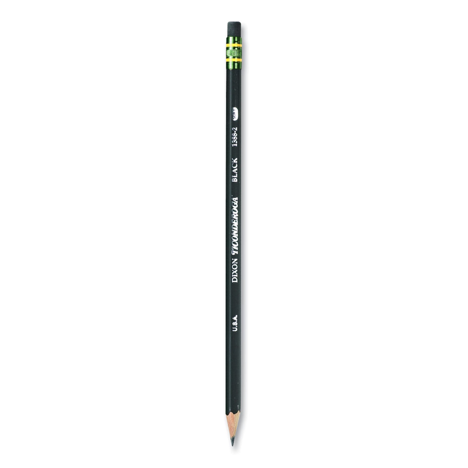 Pencils, HB (#2), Black Lead, Black Barrel, Dozen - 