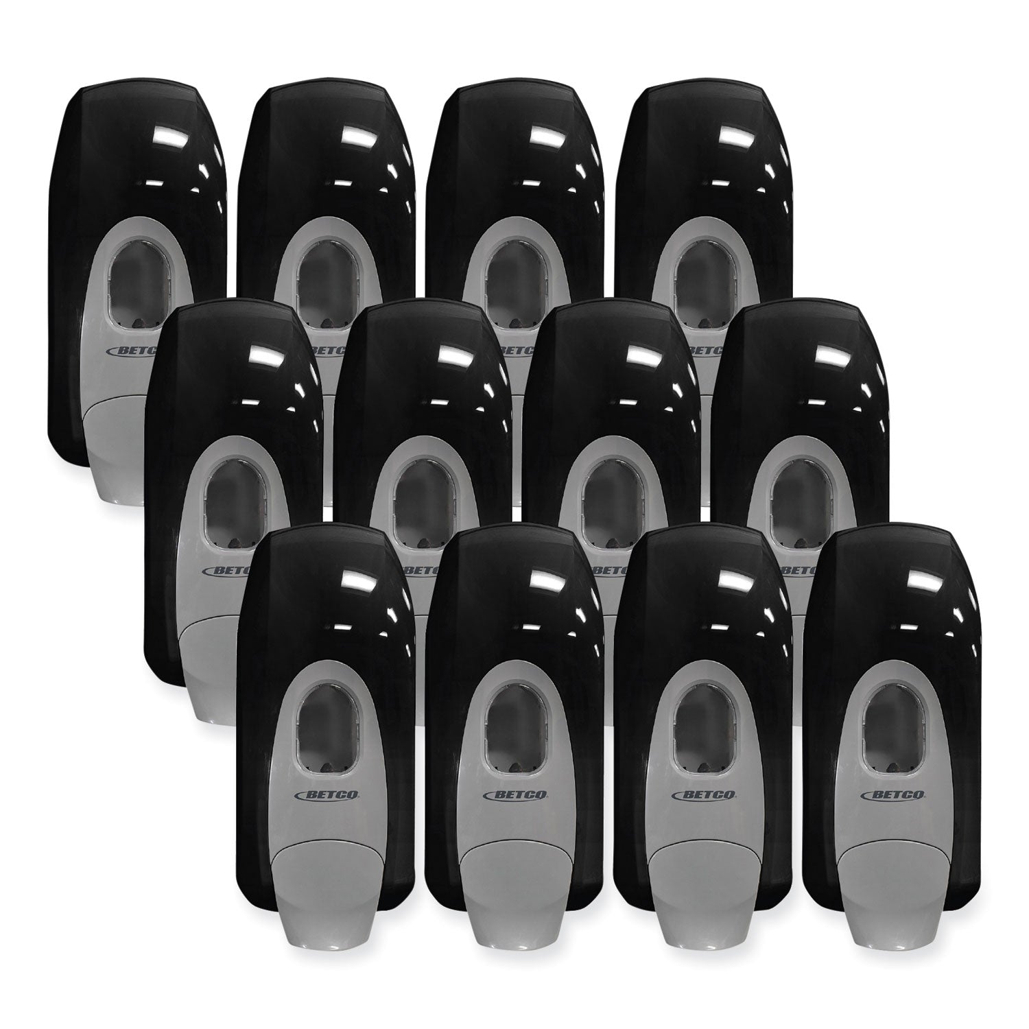 Clario Dispensing System Manual Foam Dispenser, 1,000 mL, 5.11 x 3.85 x 11.73, Black, 12/Carton - 3