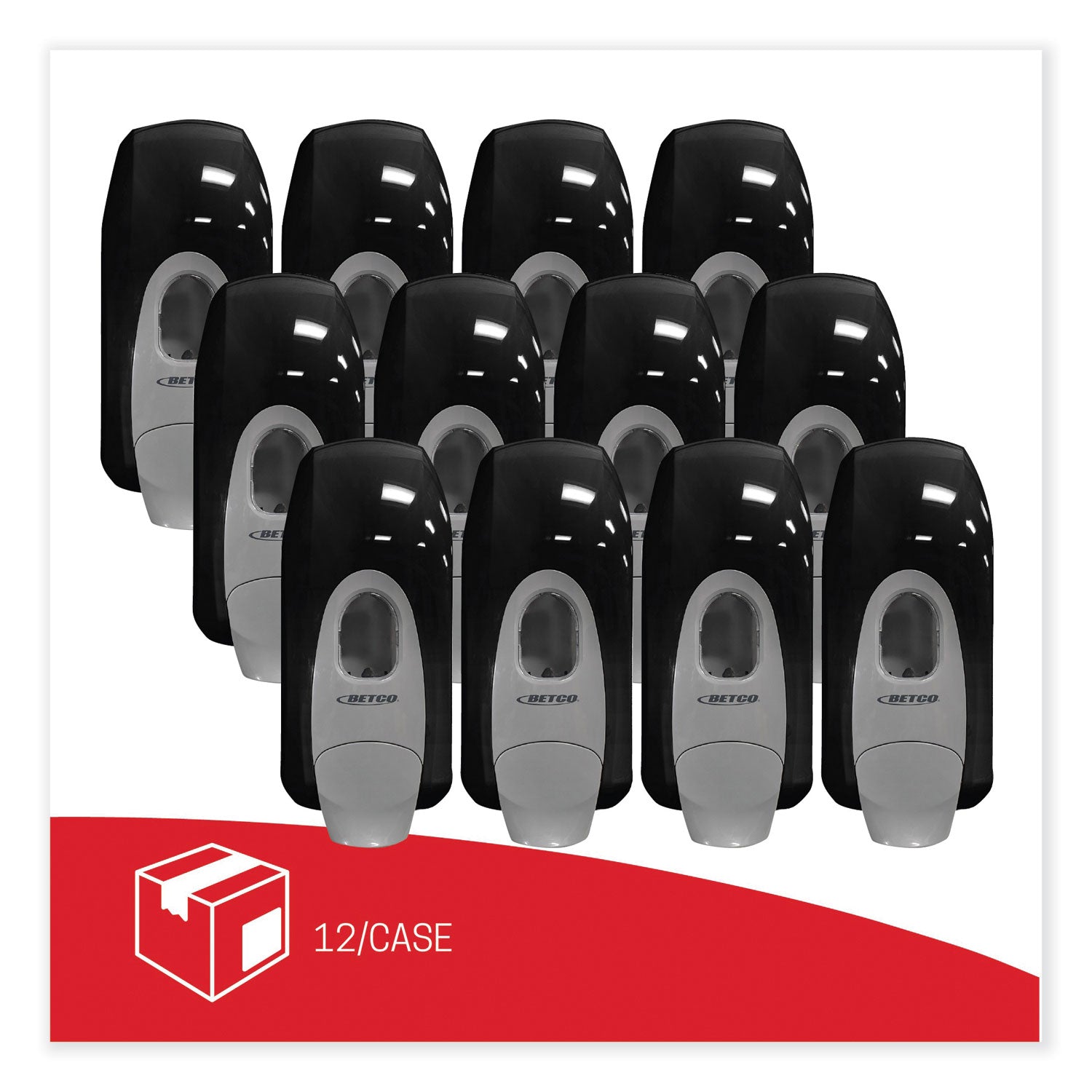Clario Dispensing System Manual Foam Dispenser, 1,000 mL, 5.11 x 3.85 x 11.73, Black, 12/Carton - 4