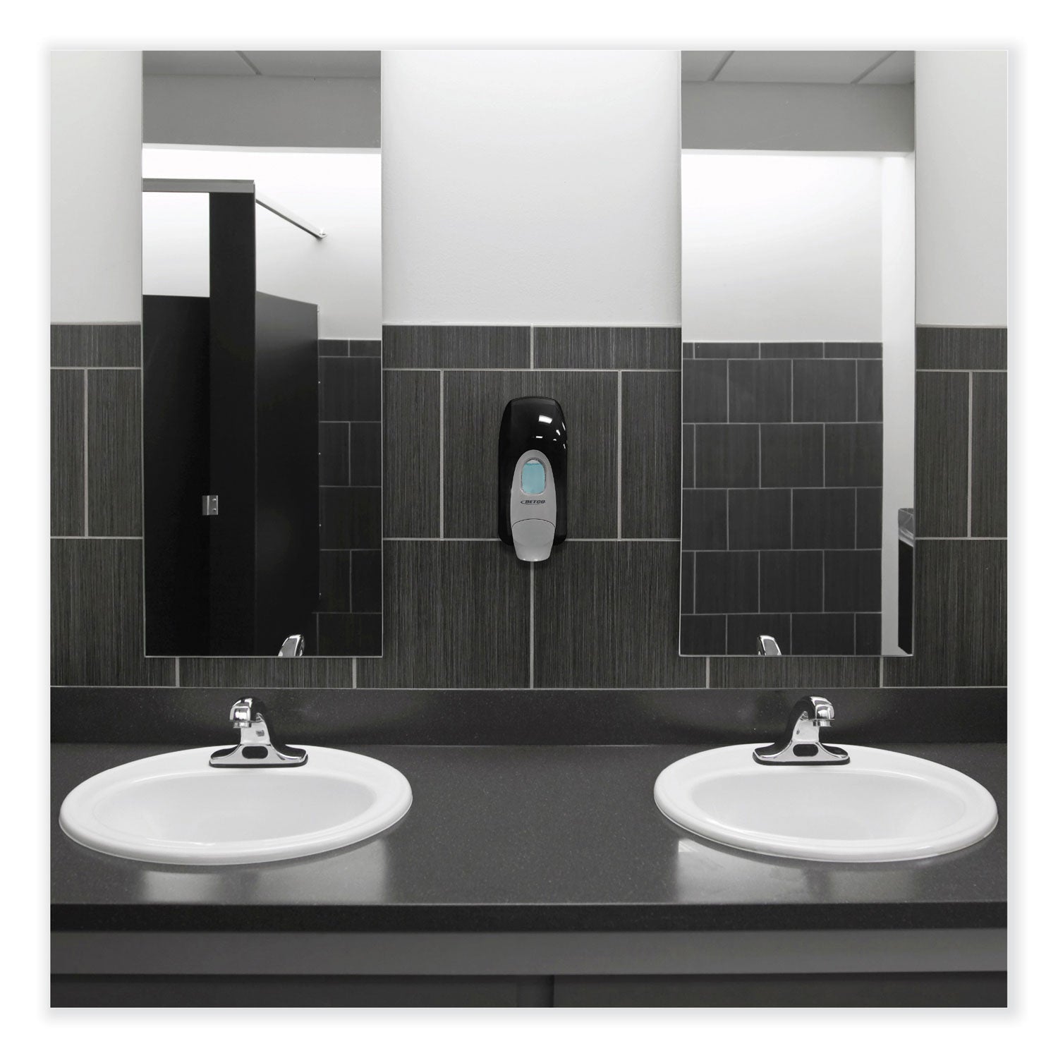Clario Dispensing System Manual Foam Dispenser, 1,000 mL, 5.11 x 3.85 x 11.73, Black, 12/Carton - 5