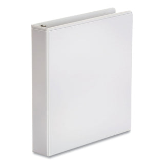 Economy Round Ring View Binder, 3 Rings, 0.5" Capacity, 11 x 8.5, White