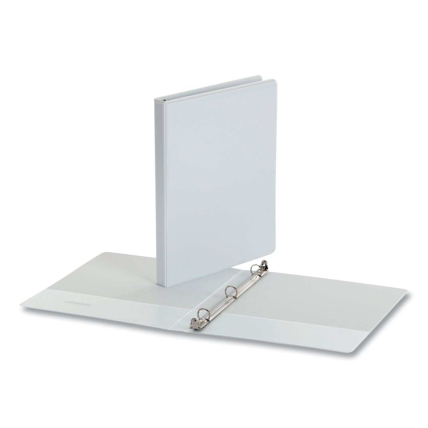 Economy Round Ring View Binder, 3 Rings, 0.5" Capacity, 11 x 8.5, White
