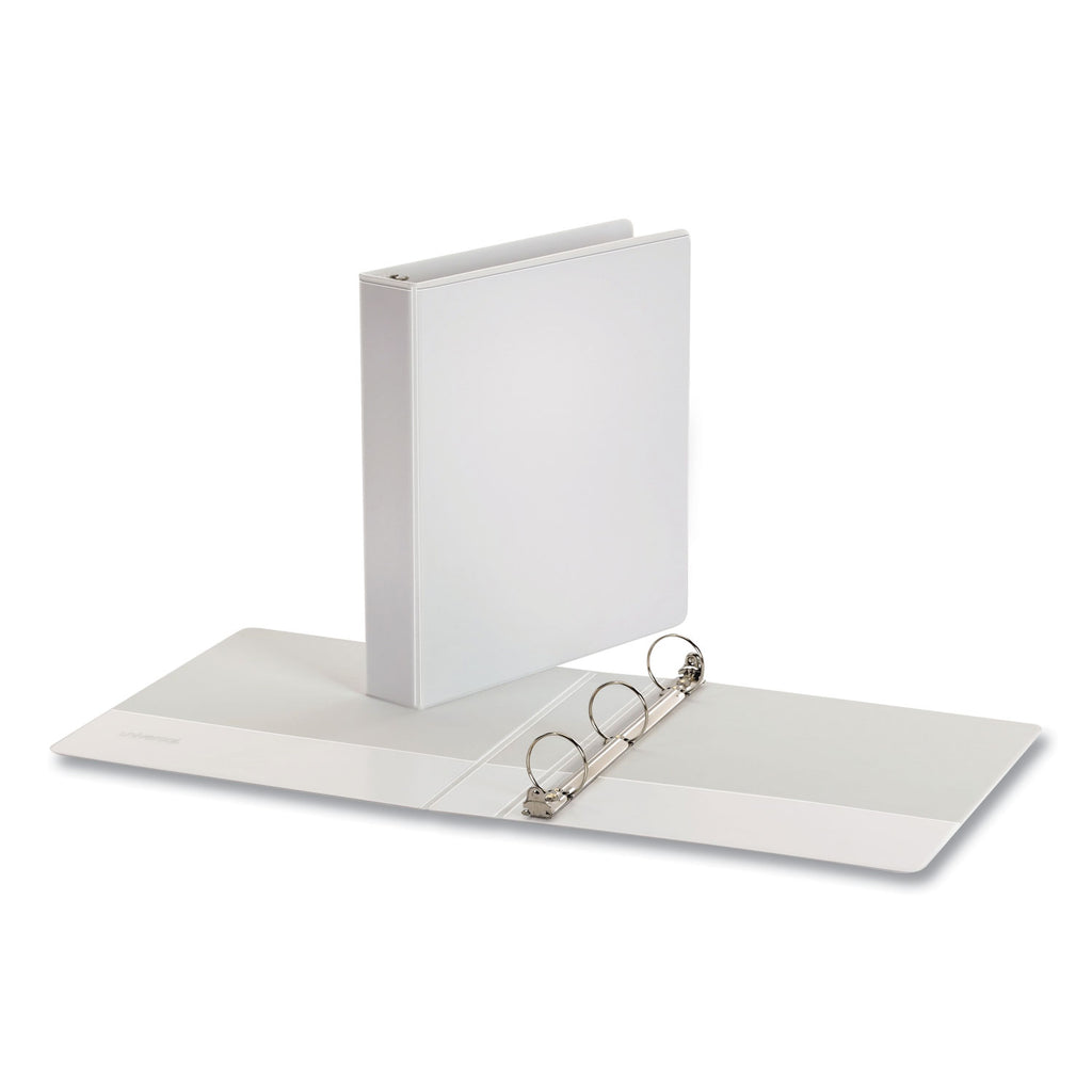 Economy Round Ring View Binder, 3 Rings, 1.5" Capacity, 11 x 8.5, White