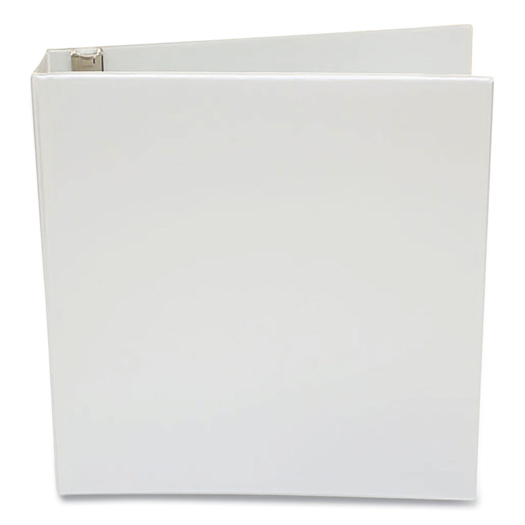 Economy Round Ring View Binder, 3 Rings, 1.5" Capacity, 11 x 8.5, White