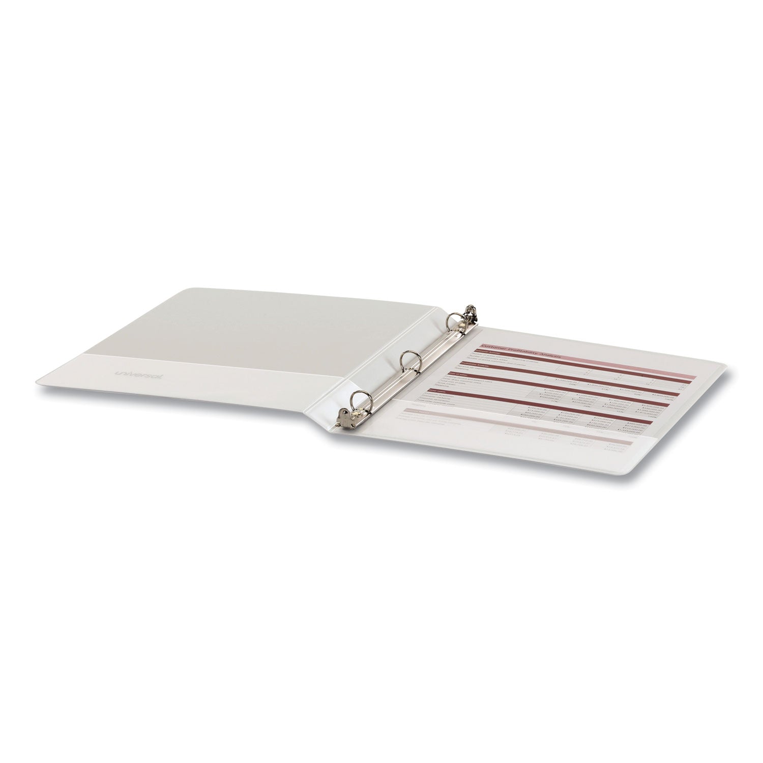 Economy Round Ring View Binder, 3 Rings, 0.5" Capacity, 11 x 8.5, White