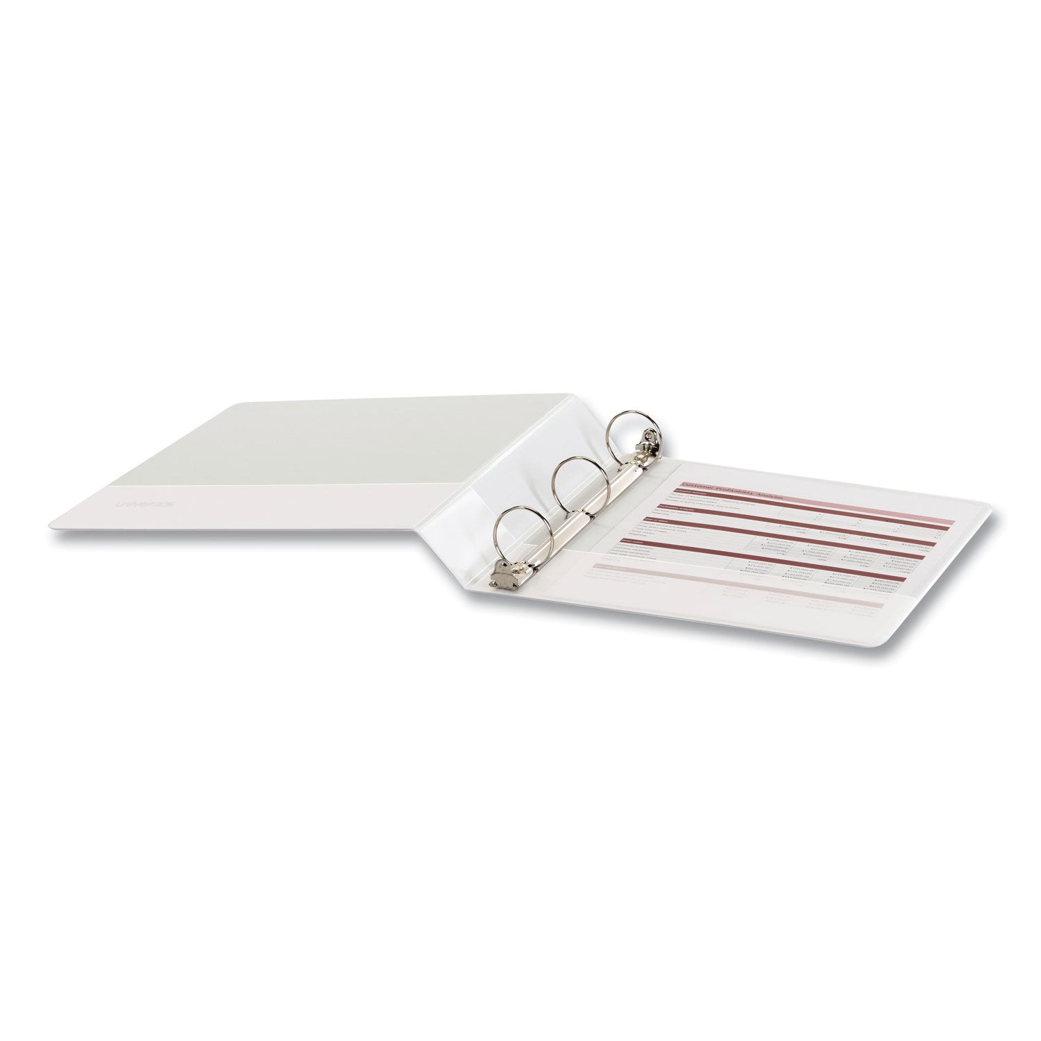 Economy Round Ring View Binder, 3 Rings, 1.5" Capacity, 11 x 8.5, White