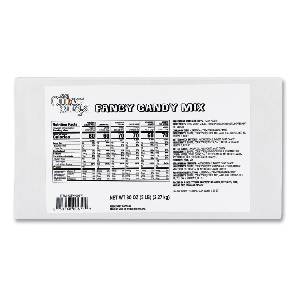 Candy Assortments, Fancy Candy Mix, 5 lb Carton