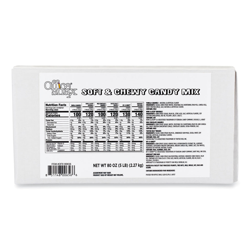 Candy Assortments, Soft and Chewy Candy Mix, 5 lb Carton