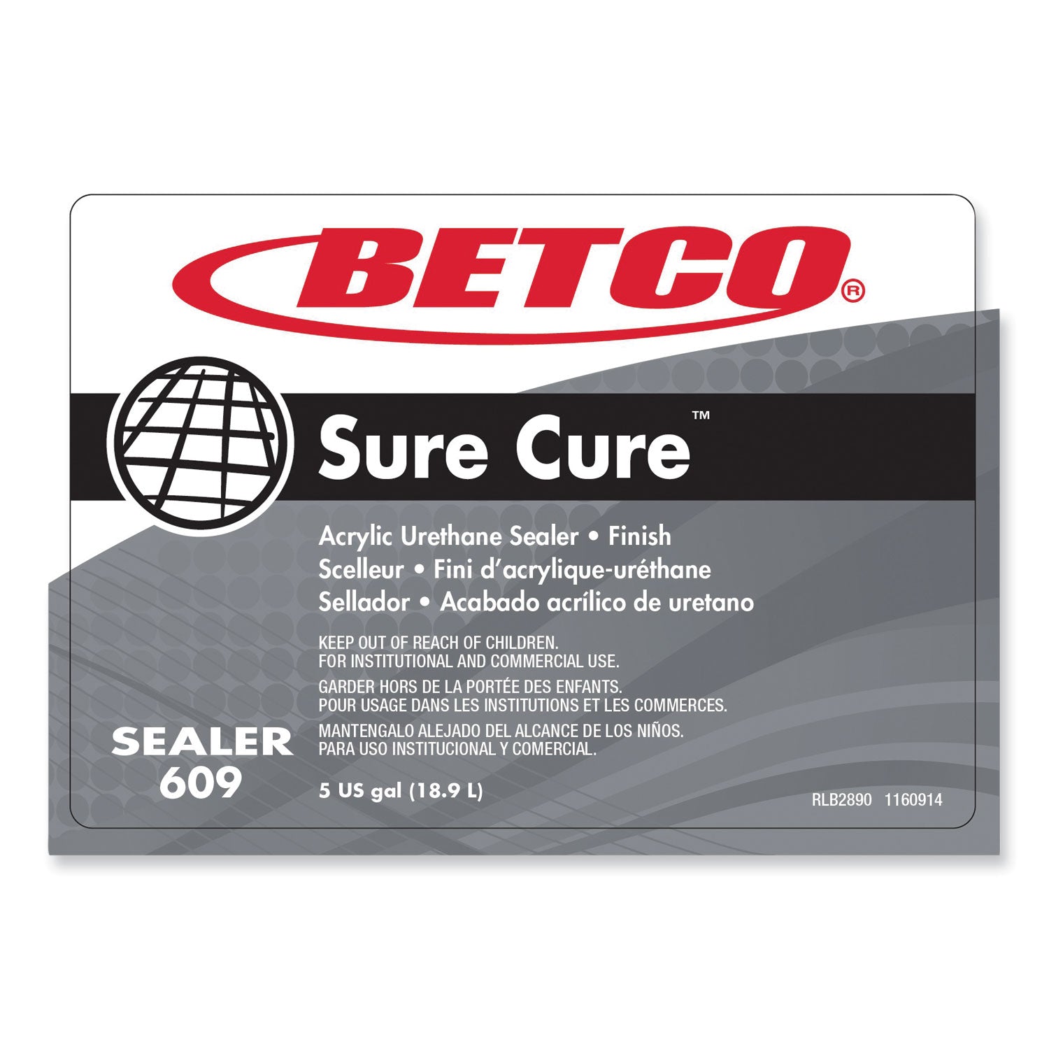 Sure Cure Urethane Fortified Sealer/Finish, 5 gal Bag-in-Box