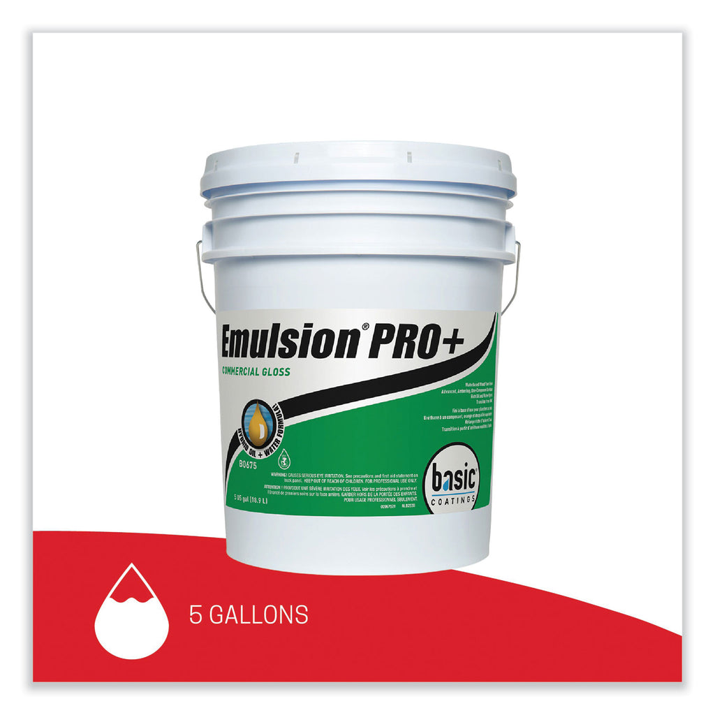 Emulsion Pro+ Floor Finish and Sealer, 5 gal Pail