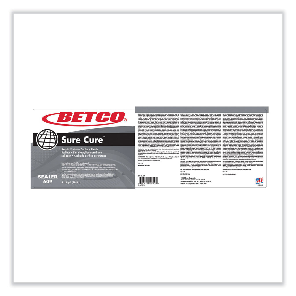 Sure Cure Urethane Fortified Sealer/Finish, 5 gal Bag-in-Box