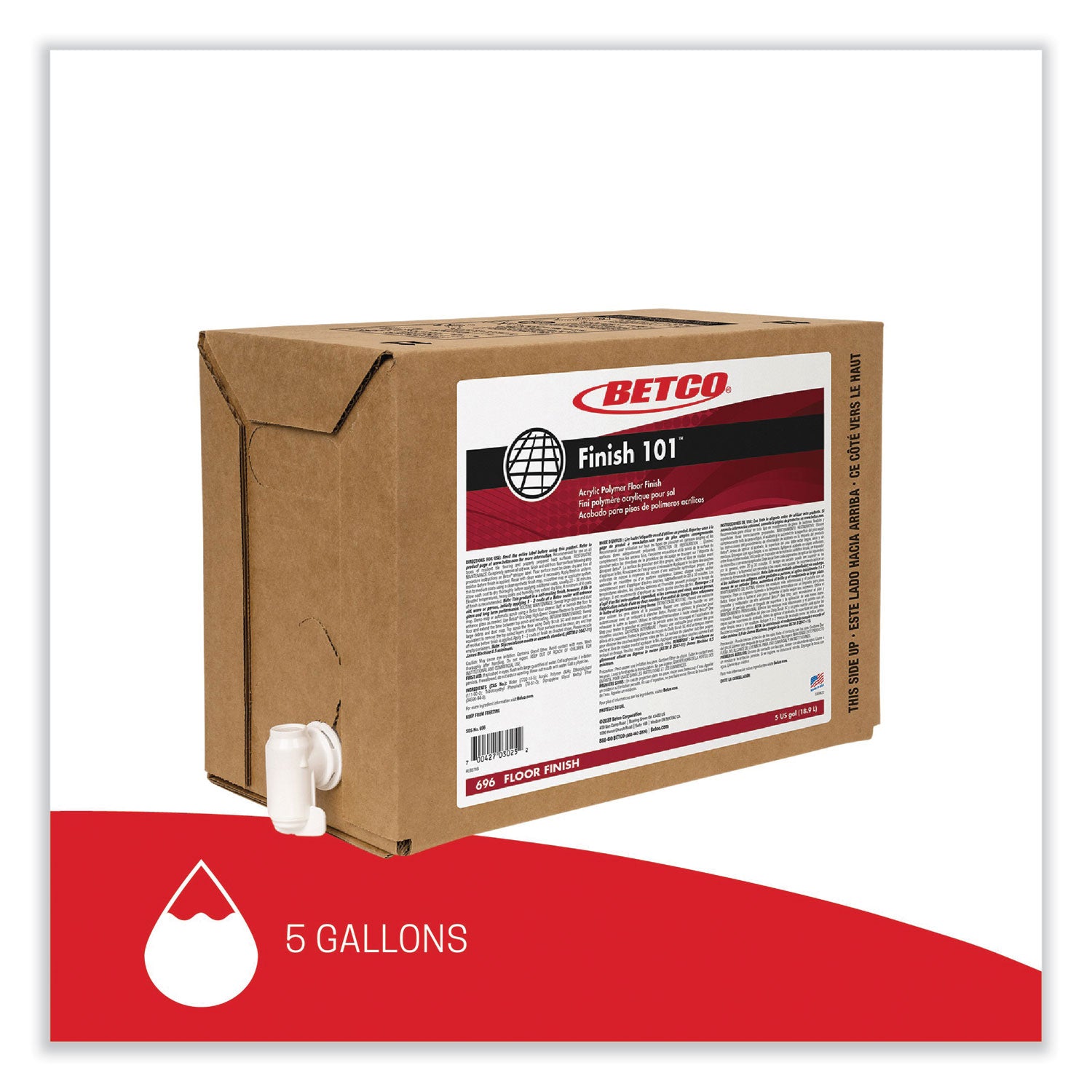 Finish 101 Floor Finish, 5 gal Bag-in-Box
