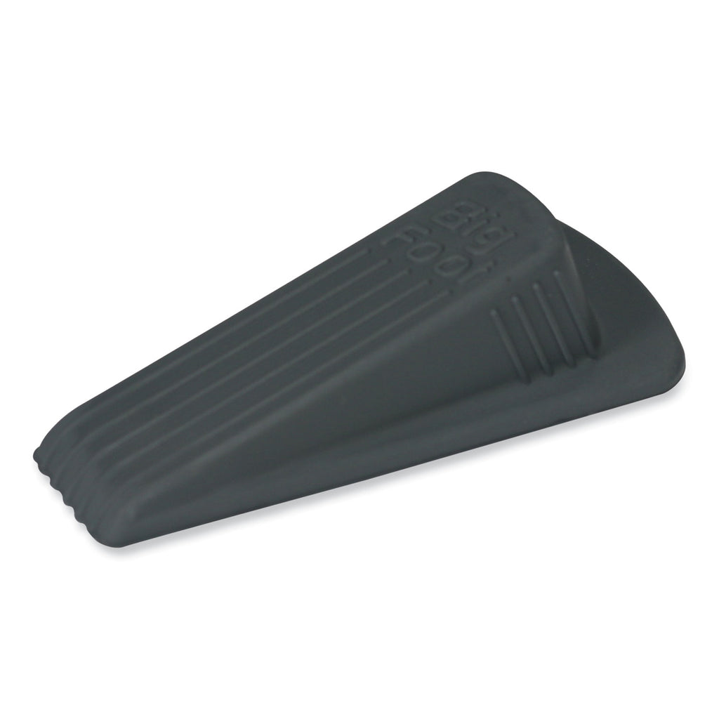 Big Foot Doorstop, No Slip Rubber Wedge, 2.25w x 4.75d x 1.25h, Gray, 2/Pack - 