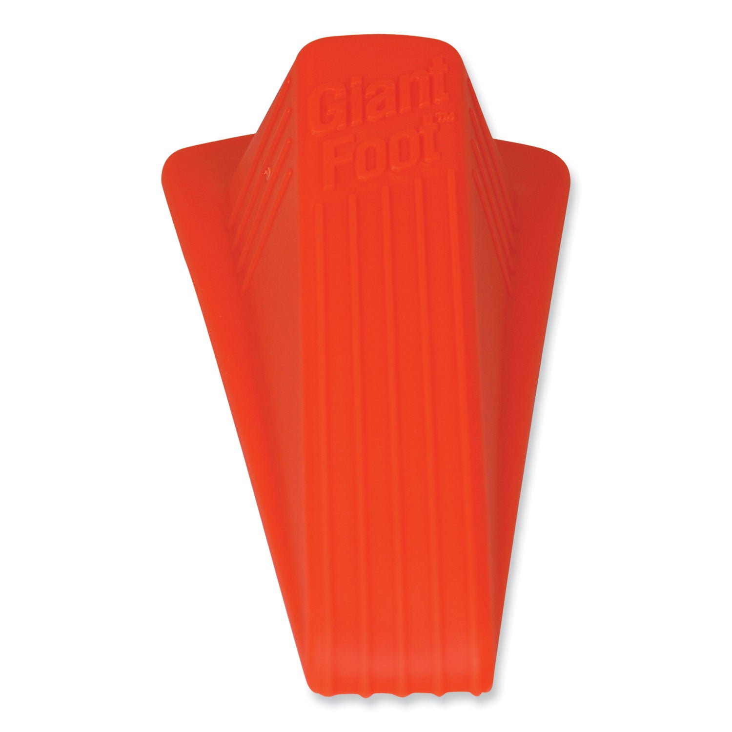 Giant Foot Doorstop, No-Slip Rubber Wedge, 3.5w x 6.75d x 2h, Safety Orange - 