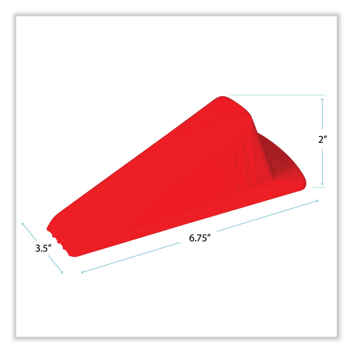 Giant Foot Doorstop, No-Slip Rubber Wedge, 3.5w x 6.75d x 2h, Safety Orange - 