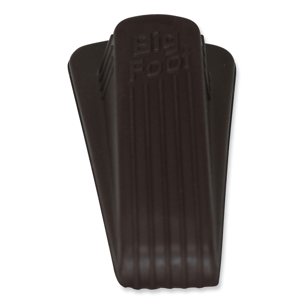 Big Foot Doorstop, No Slip Rubber Wedge, 2.25w x 4.75d x 1.25h, Brown, 2/Pack - 