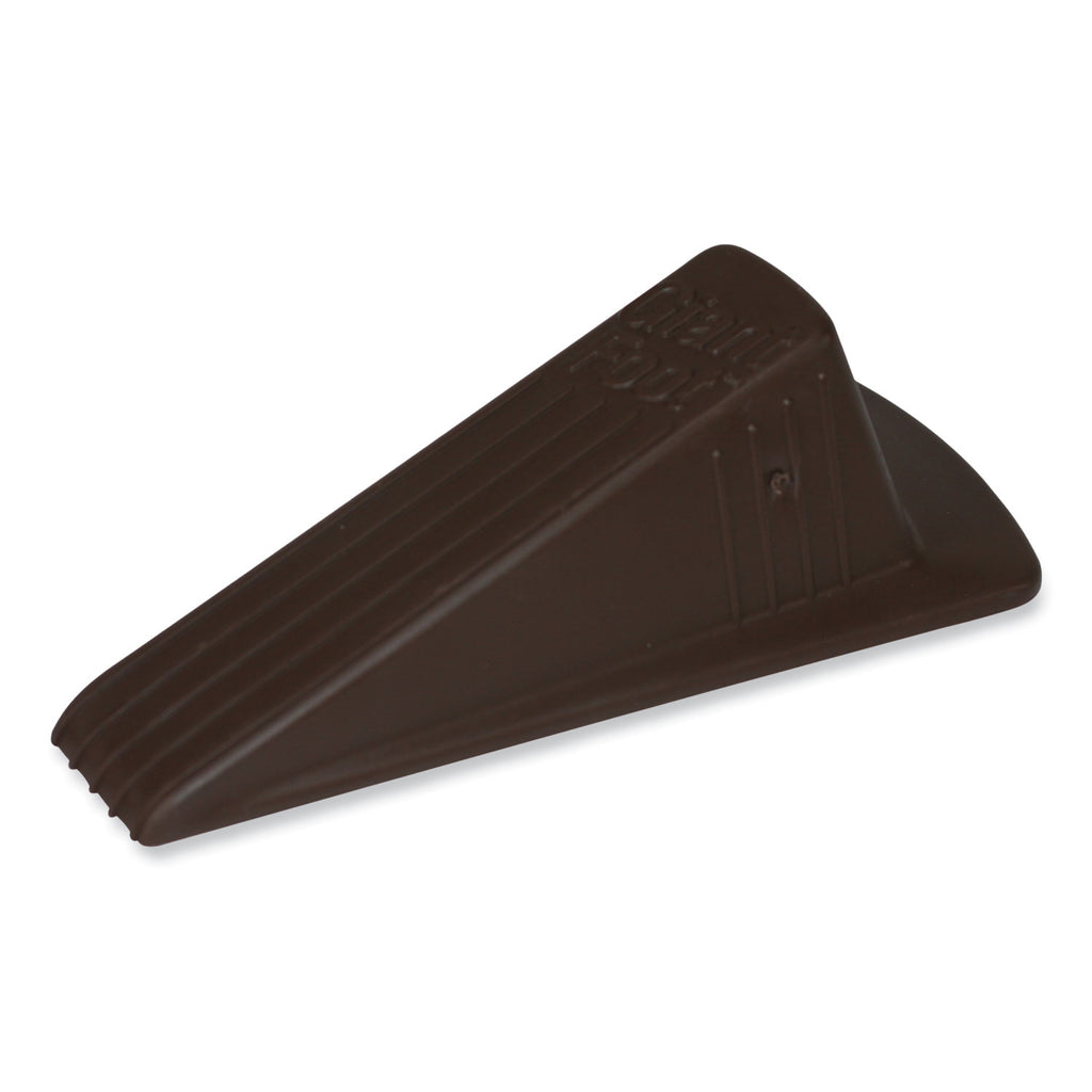 Giant Foot Doorstop, No-Slip Rubber Wedge, 3.5w x 6.75d x 2h, Brown - 