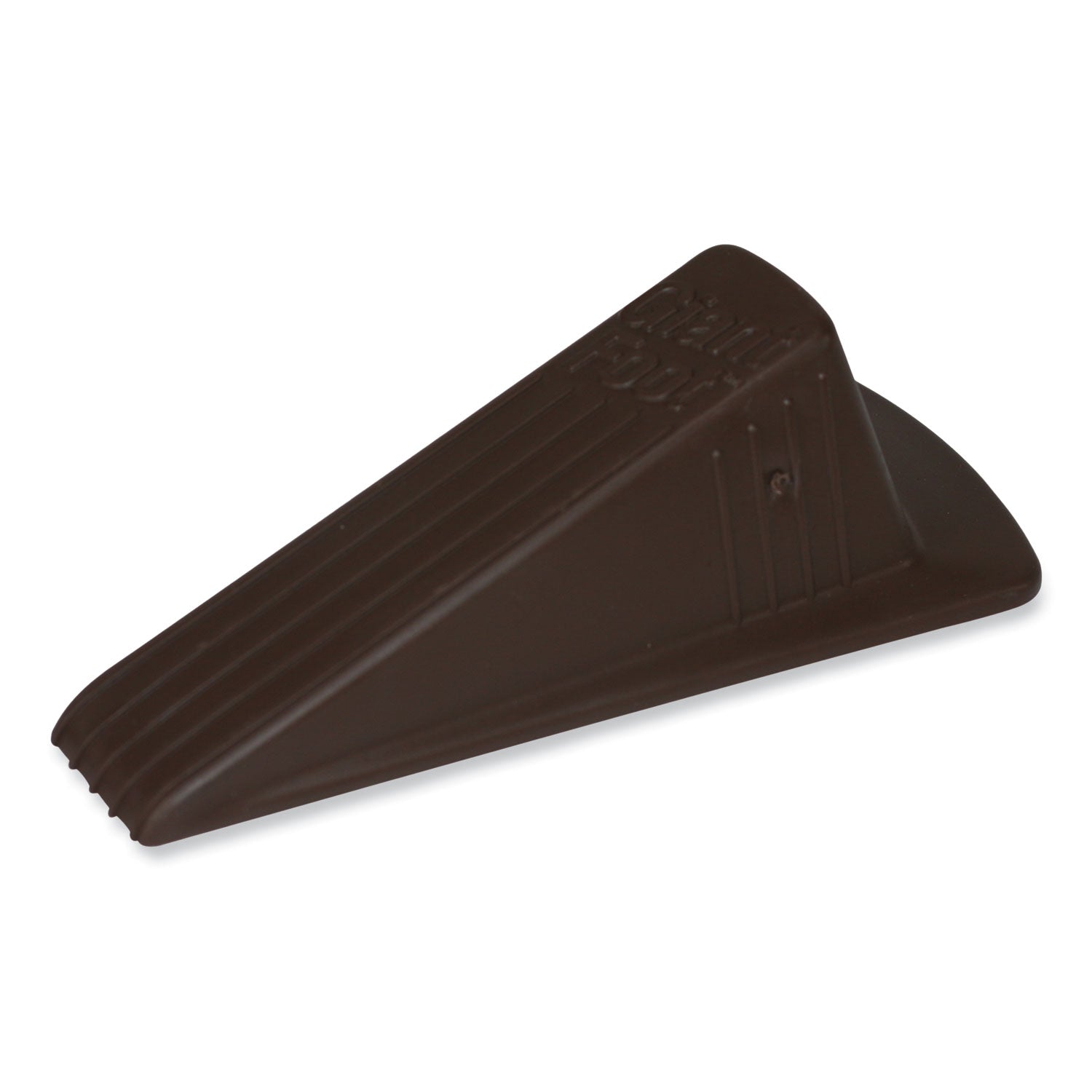 Giant Foot Doorstop, No-Slip Rubber Wedge, 3.5w x 6.75d x 2h, Brown - 